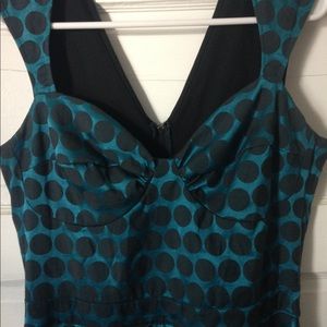 Modcloth Prove Your Groove Dress in teal dots